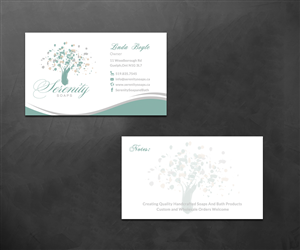 Business Card Design by Sarah Haroon for Serenity Soaps | Design: #5298346