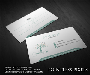 Business Card Design by Pointless Pixels India for Serenity Soaps | Design: #5294565