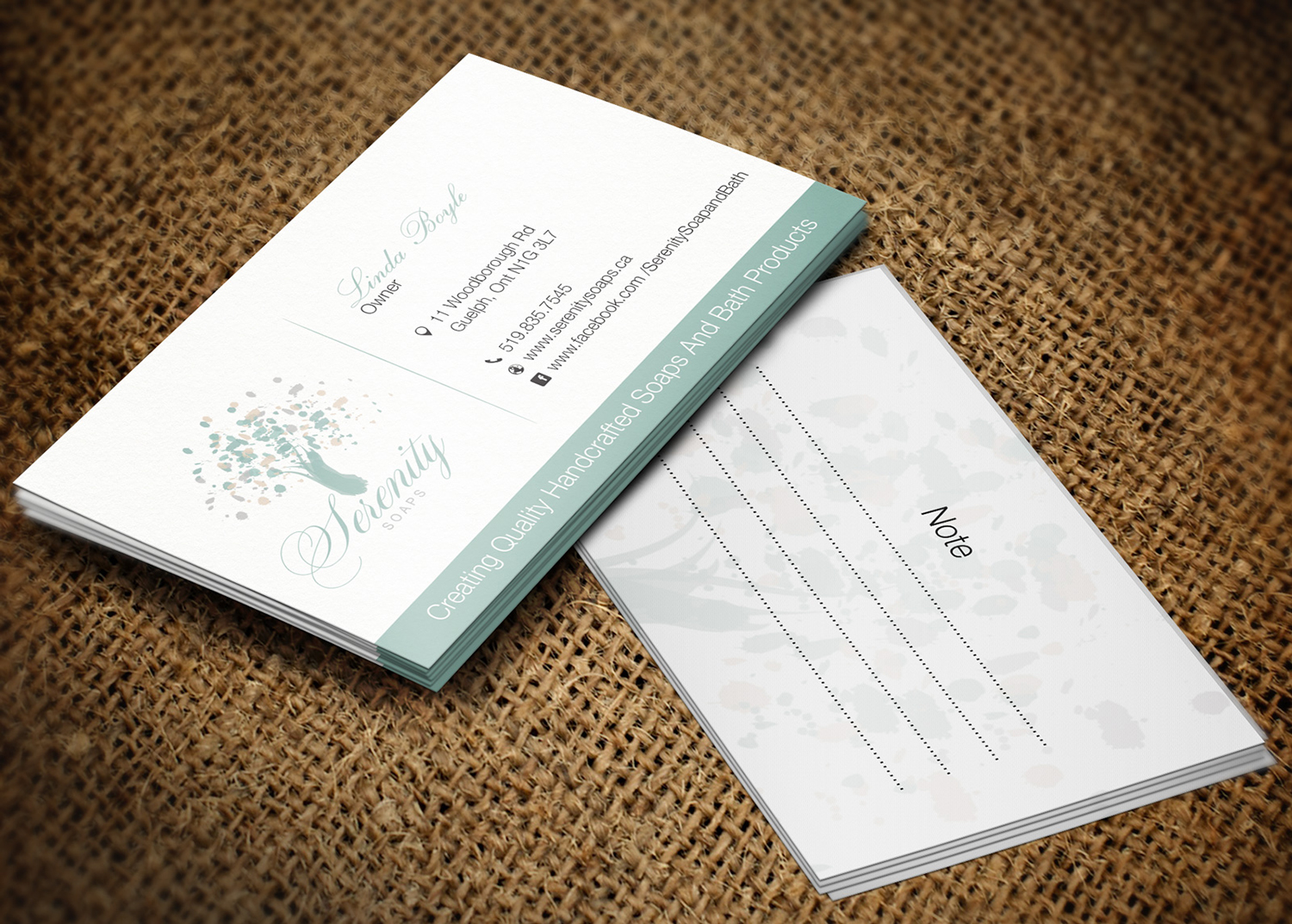 Business Card Design by Lanka Ama for Serenity Soaps | Design #5285722