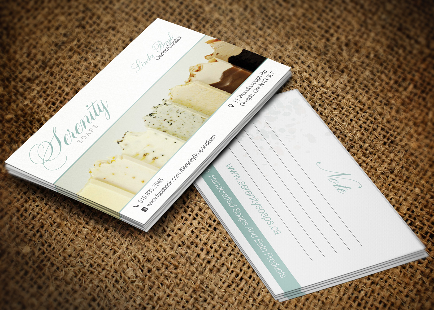 Business Card Design by Lanka Ama for Serenity Soaps | Design #5285724