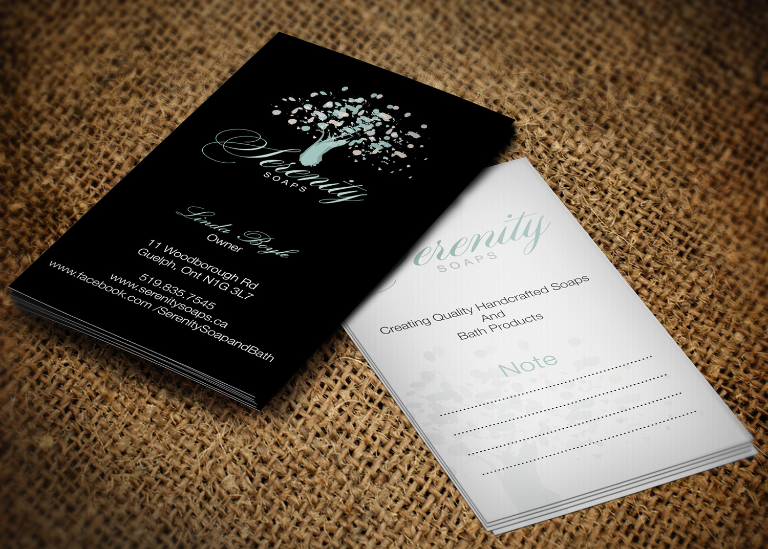 Business Card Design by Lanka Ama for Serenity Soaps | Design #5285727