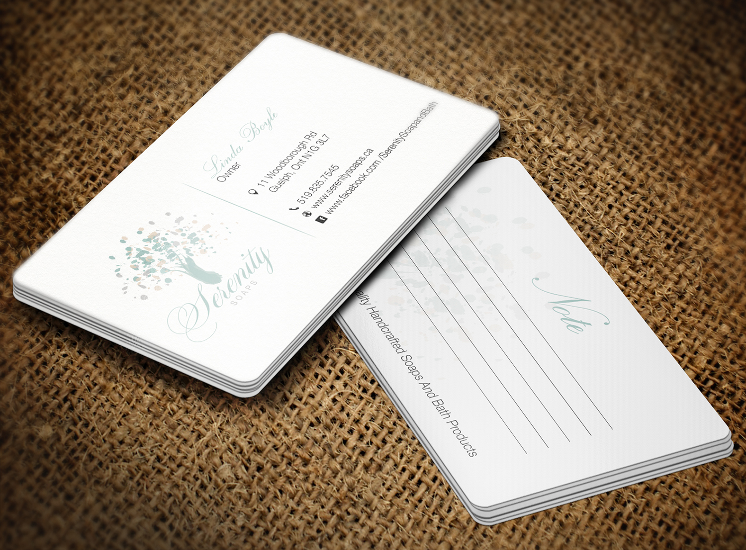 Business Card Design by Lanka Ama for Serenity Soaps | Design #5285728
