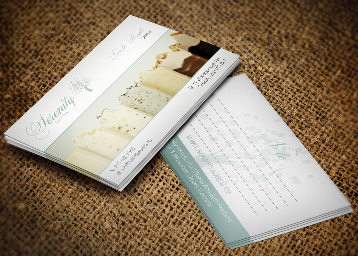 Business Card Design by Lanka Ama for Serenity Soaps | Design #5373132