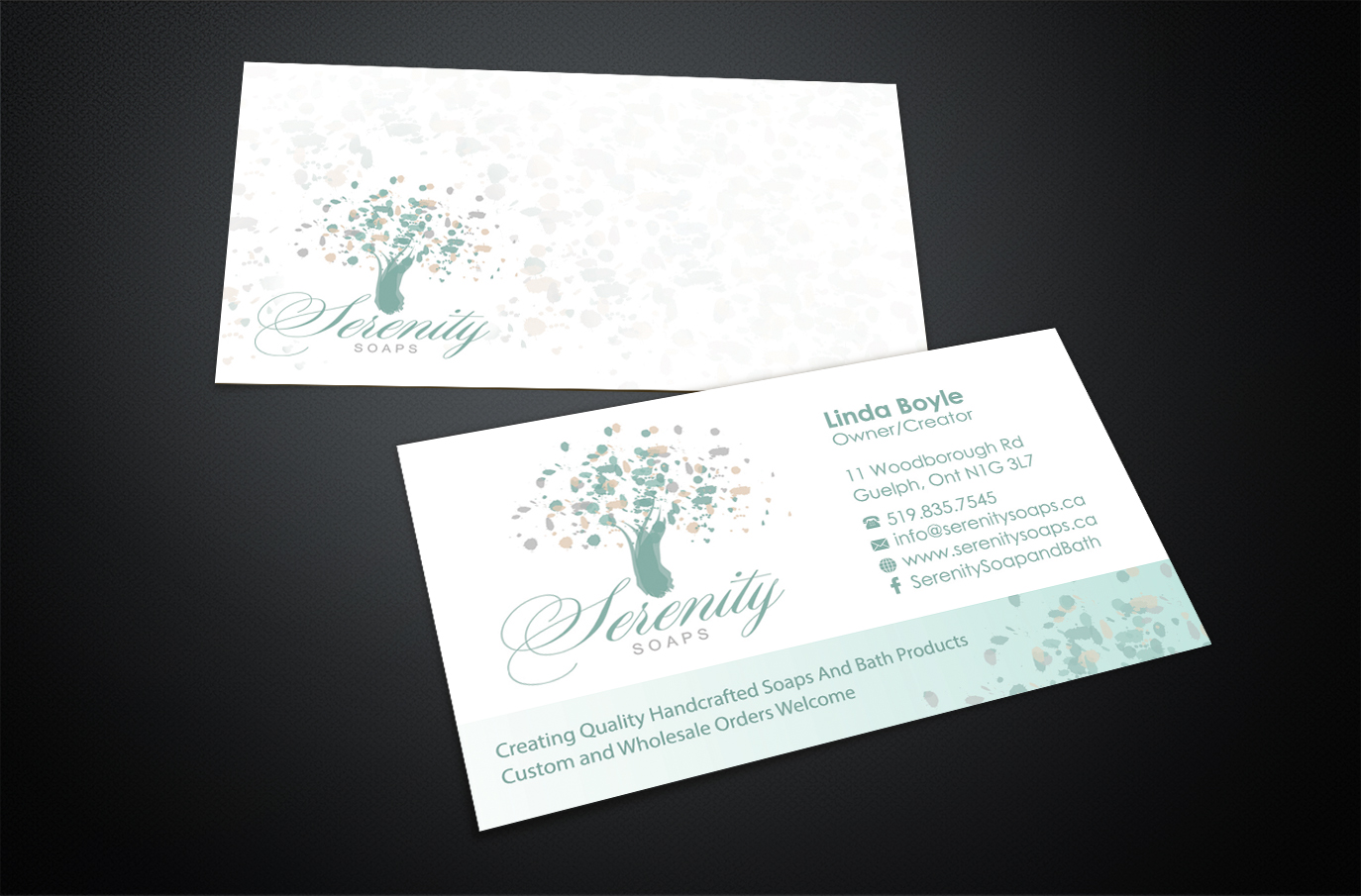 Business Card Design by Stylez Designz for Serenity Soaps | Design #5379412