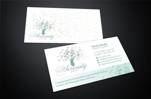 Business Card Design by Stylez Designz for Serenity Soaps | Design: #5379412