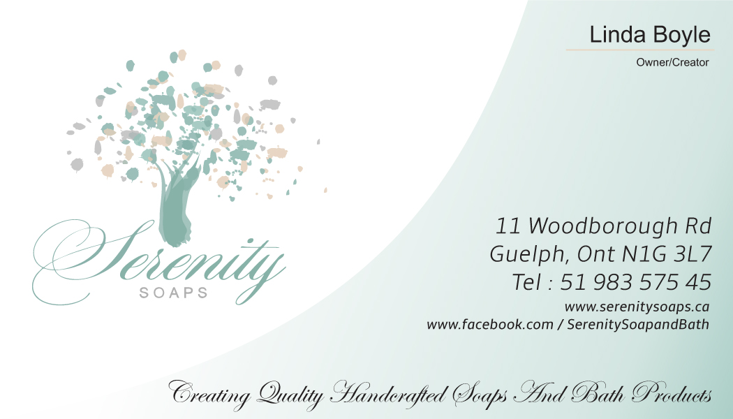 Visitenkarten-Design von Nilesh A. Jayatillake für Serenity Soaps | Design #5281738