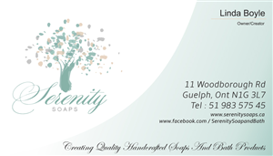 Visitenkarten-Design von Nilesh A. Jayatillake für Serenity Soaps | Design #5281738