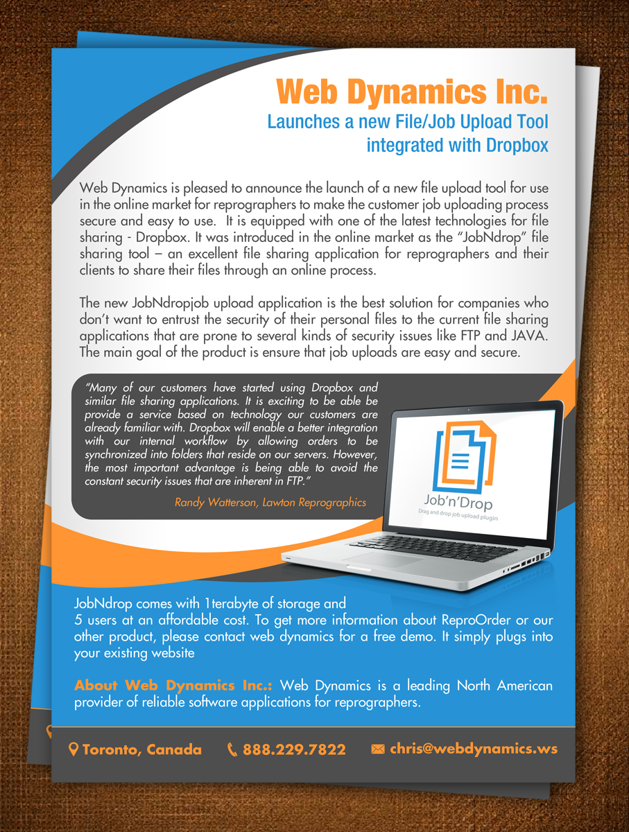 Flyer Design by ESolz Technologies for this project | Design #5300399