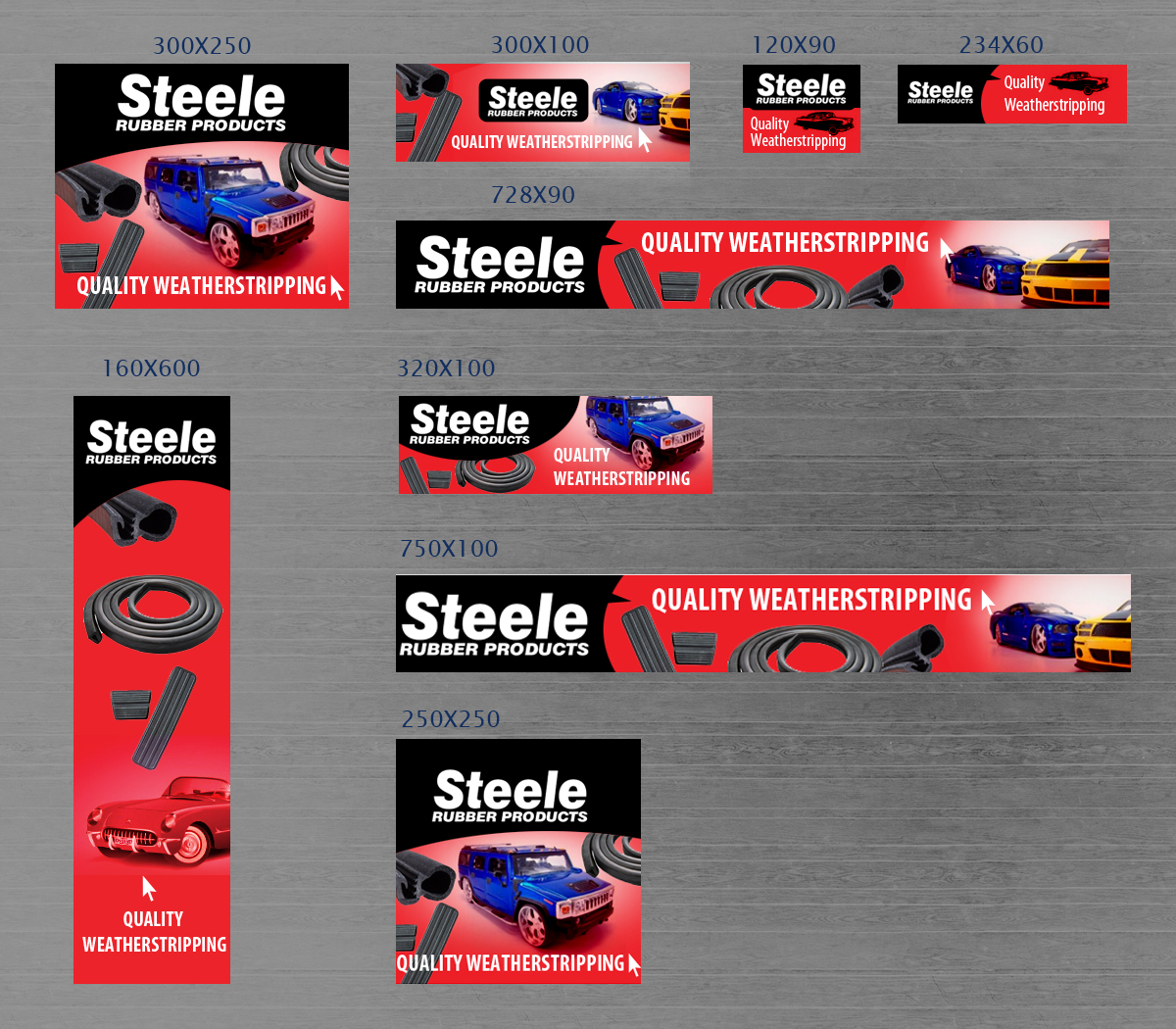 Banner Ad Design by uk for Steele Rubber Products | Design #5310223
