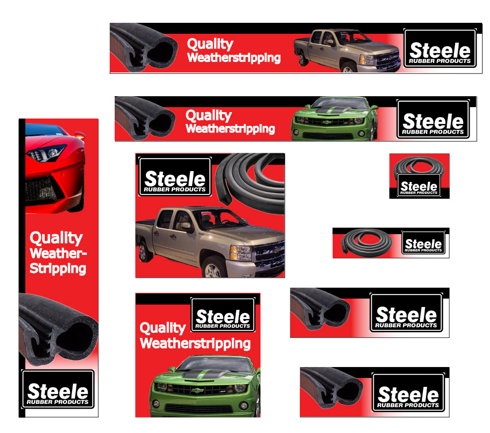 Masculine Professional Retail Banner Ad Design For Steele Rubber