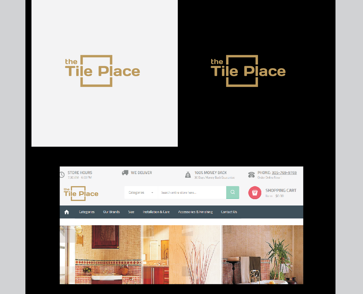Logo Design by bijuak for The Tile Place Corporation | Design #18579278