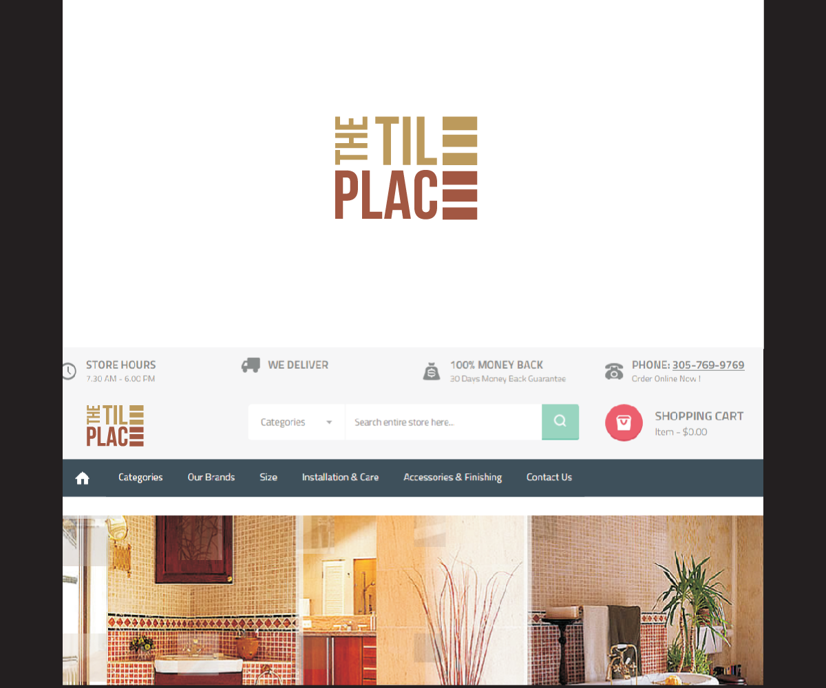 Logo Design by bijuak for The Tile Place Corporation | Design #18579745