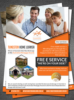 Diseño de Flyer por ESolz Technologies para Tungsten Home Loans | Diseño #5283965