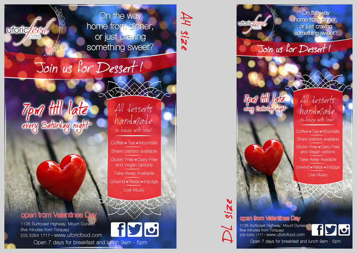 Flyer Design by Tomi and Edó for Uforic Food Cafe | Design #5305002