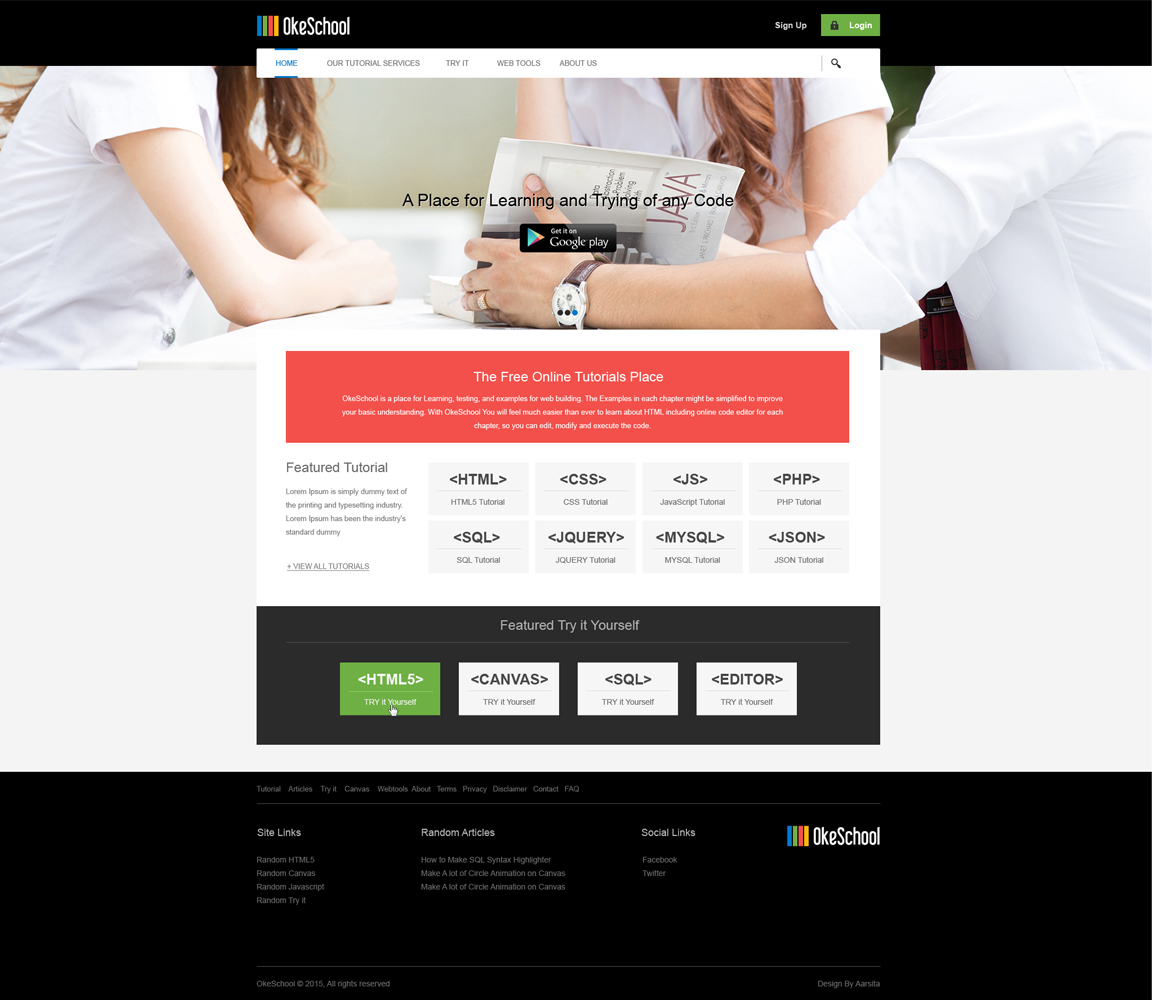 Web Design by aarsita for OkeSchool.com | Design #5313675