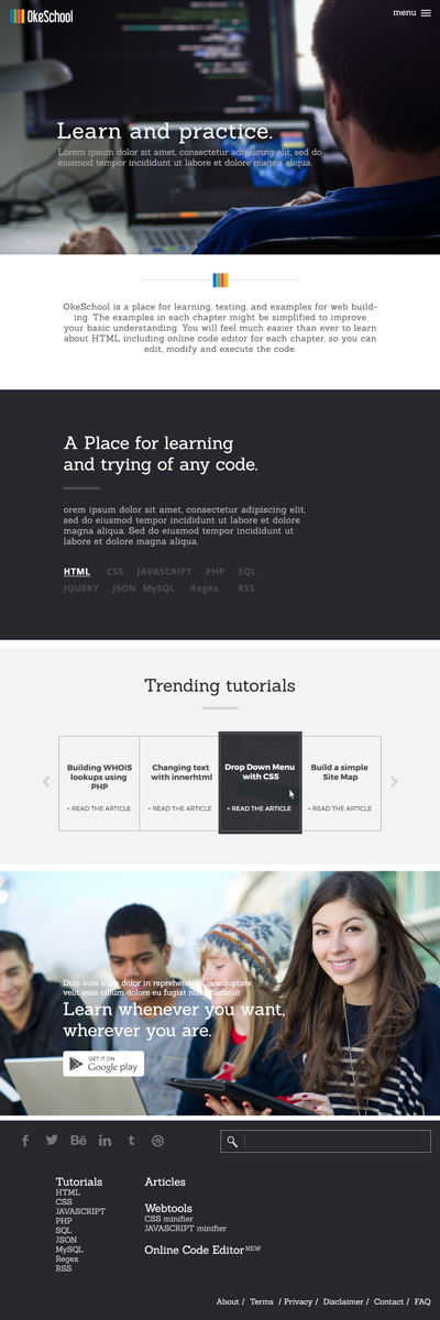Web Design by WYSIWYG for OkeSchool.com | Design #5313266