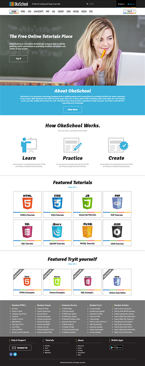 Web Design by Adeel Hanif® for OkeSchool.com | Design: #5320213