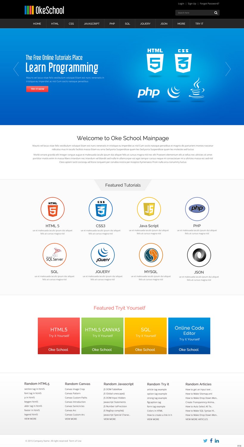 Web Design by pb for OkeSchool.com | Design #5315697