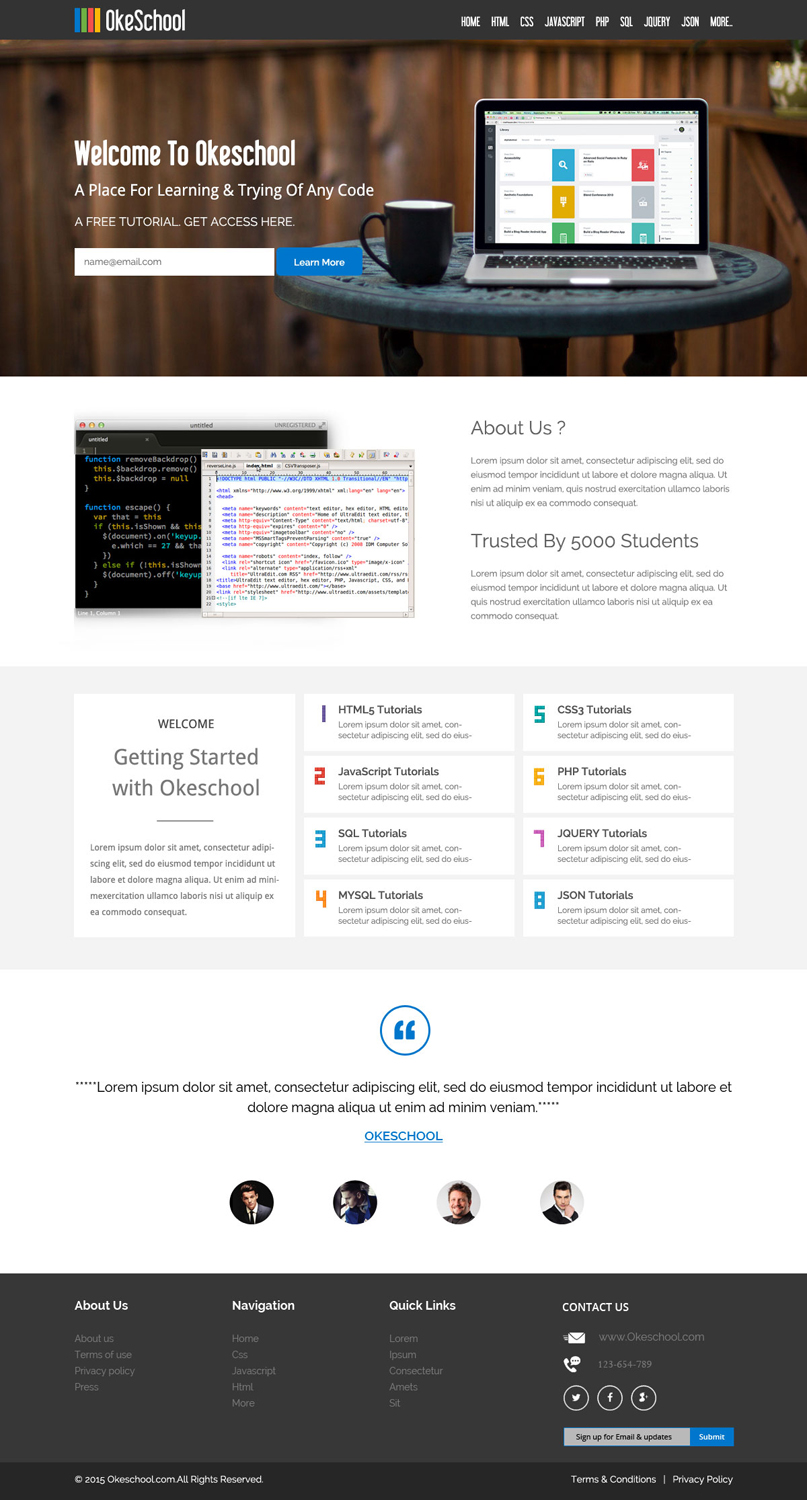 Web Design by OM for OkeSchool.com | Design #5302984