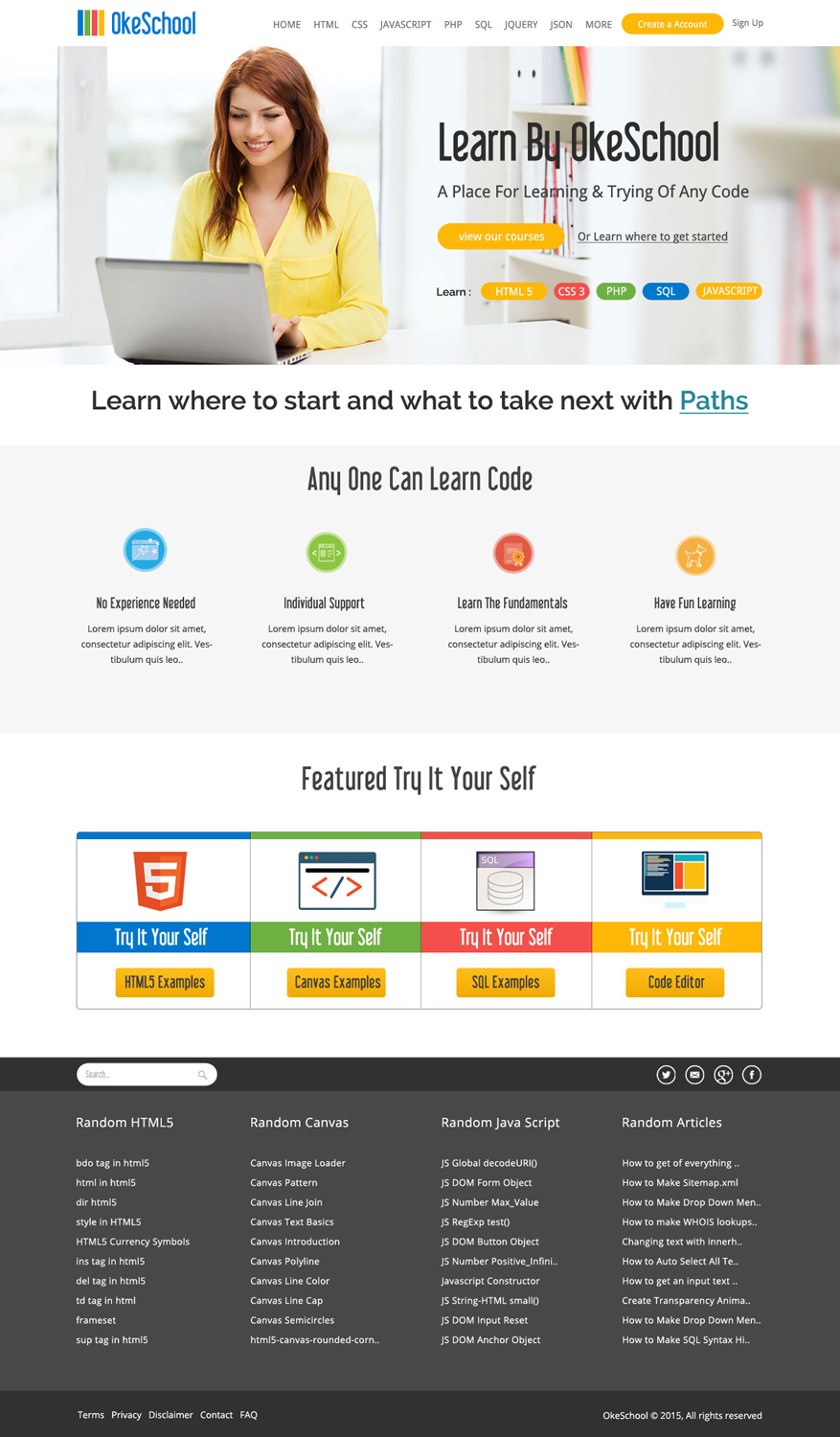 Web Design by OM for OkeSchool.com | Design #5302988