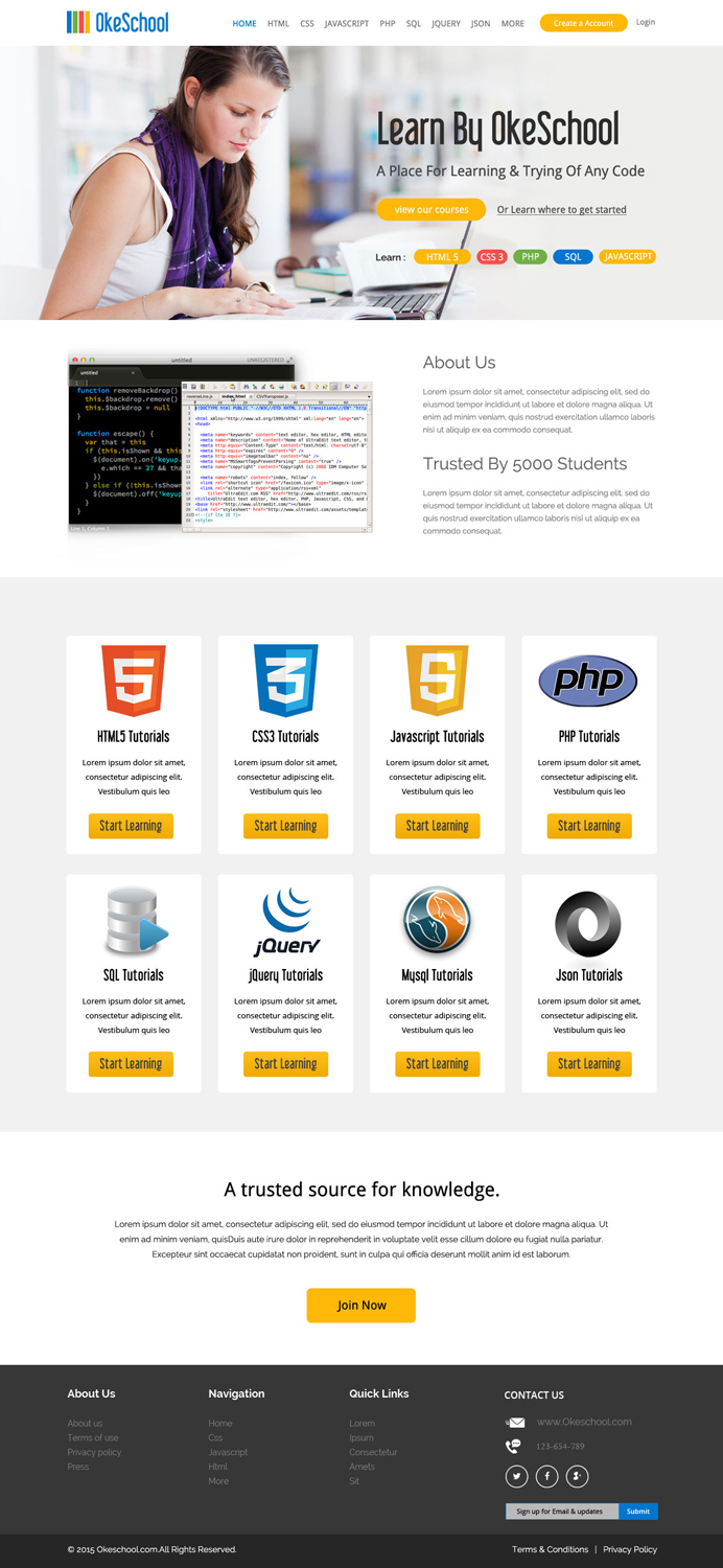 Web Design by OM for OkeSchool.com | Design #5302994