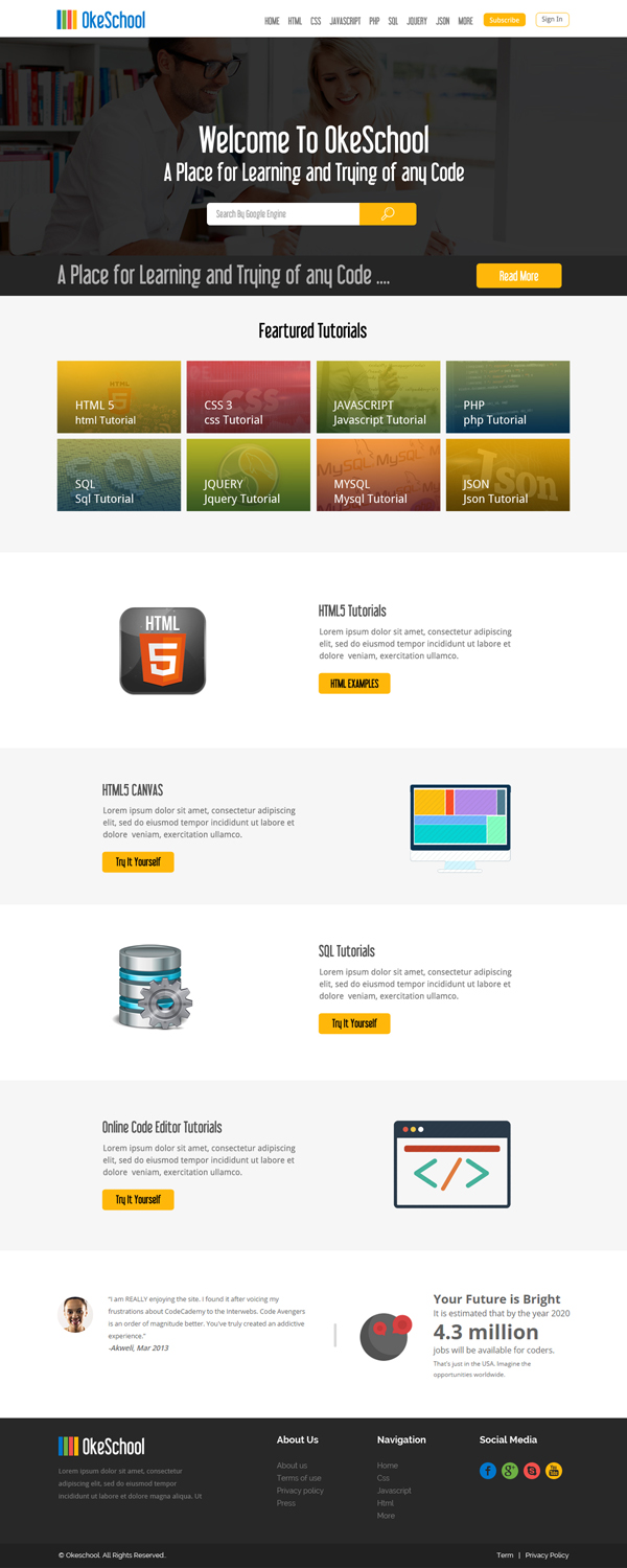 Web Design by OM for OkeSchool.com | Design #5310038