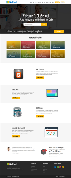 Web Design by OM for OkeSchool.com | Design: #5310038
