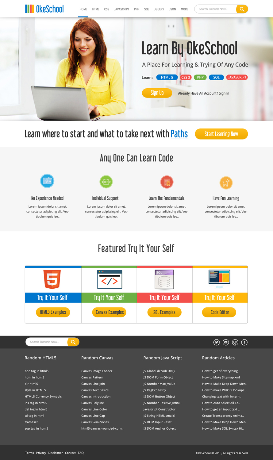 Web Design by OM for OkeSchool.com | Design #5310047