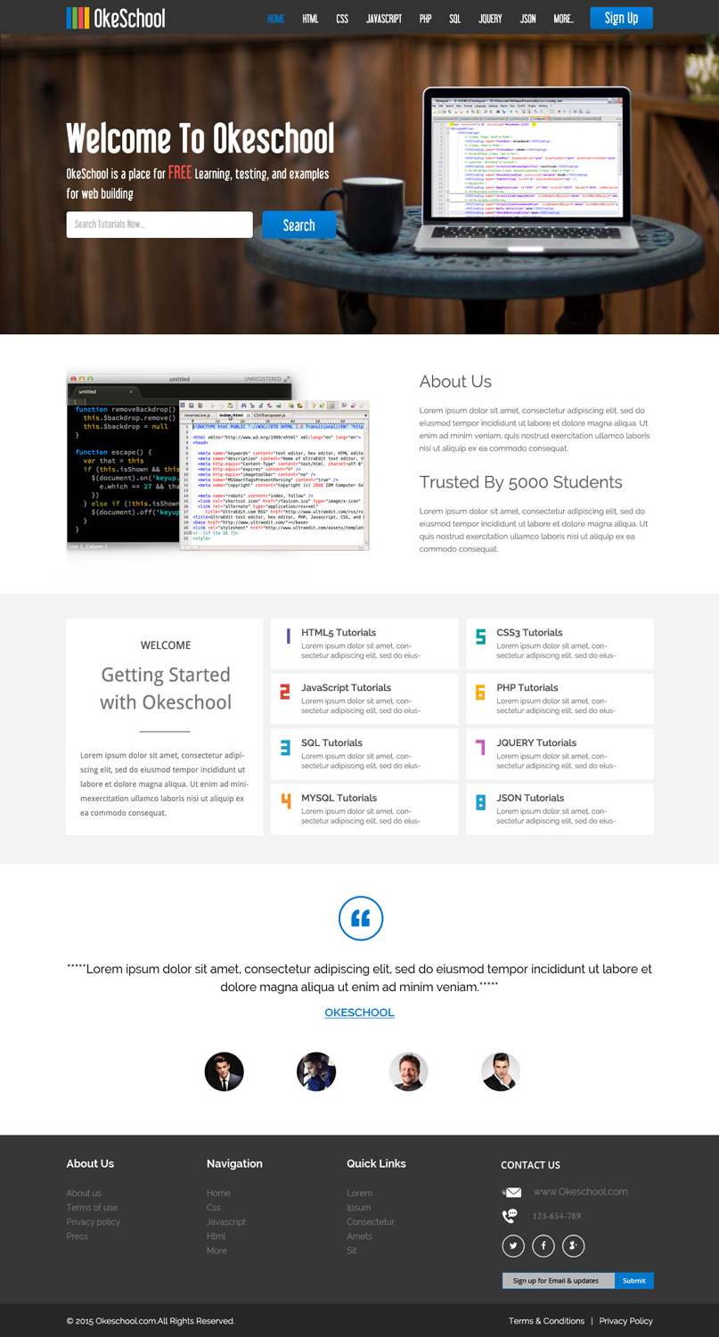 Web Design by OM for OkeSchool.com | Design #5310060