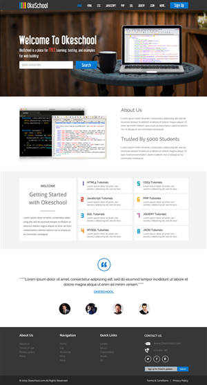 Web Design by OM for OkeSchool.com | Design: #5310060