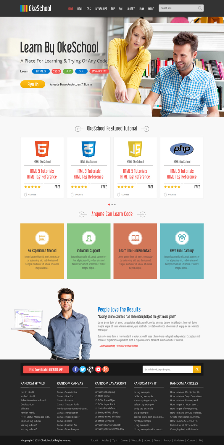 Web Design by OM for OkeSchool.com | Design #5310065