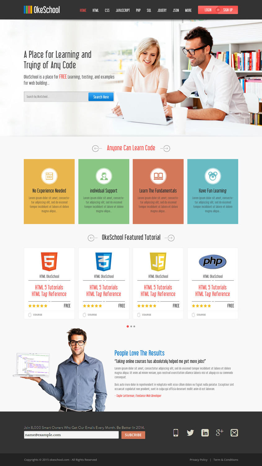 Web Design by OM for OkeSchool.com | Design #5310067