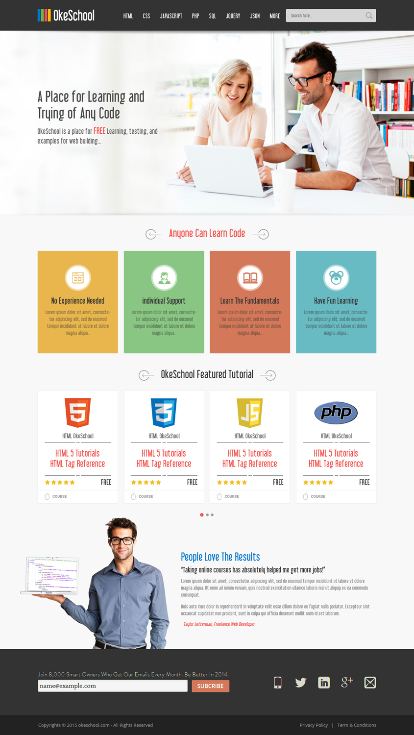 Web Design by OM for OkeSchool.com | Design #5310202