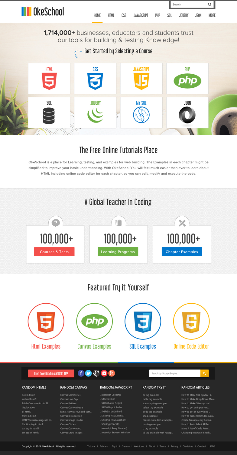 Web Design by OM for OkeSchool.com | Design #5310220