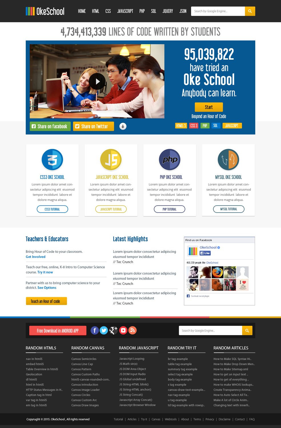 Web Design by OM for OkeSchool.com | Design #5310228