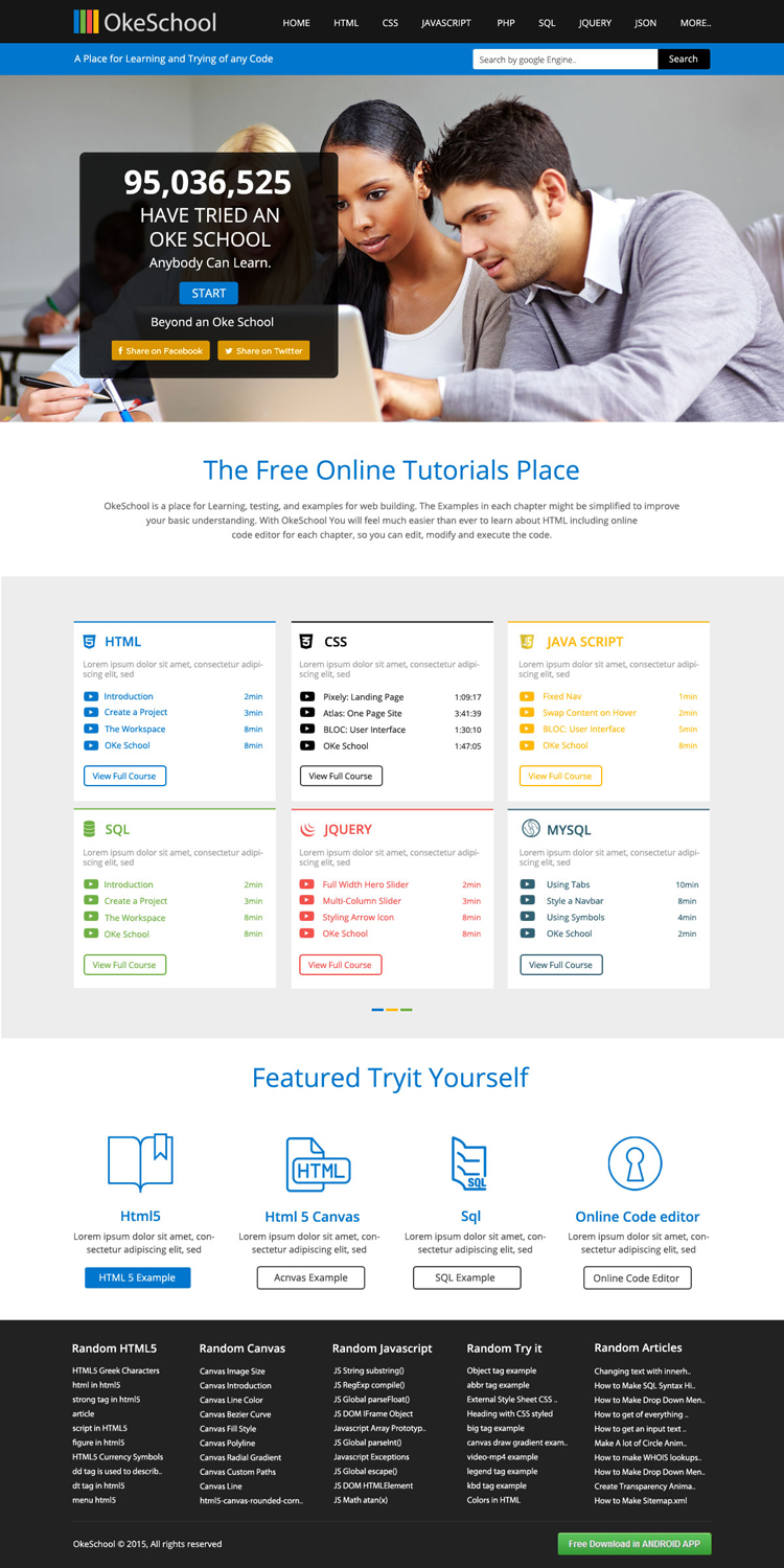 Web Design by OM for OkeSchool.com | Design #5310235