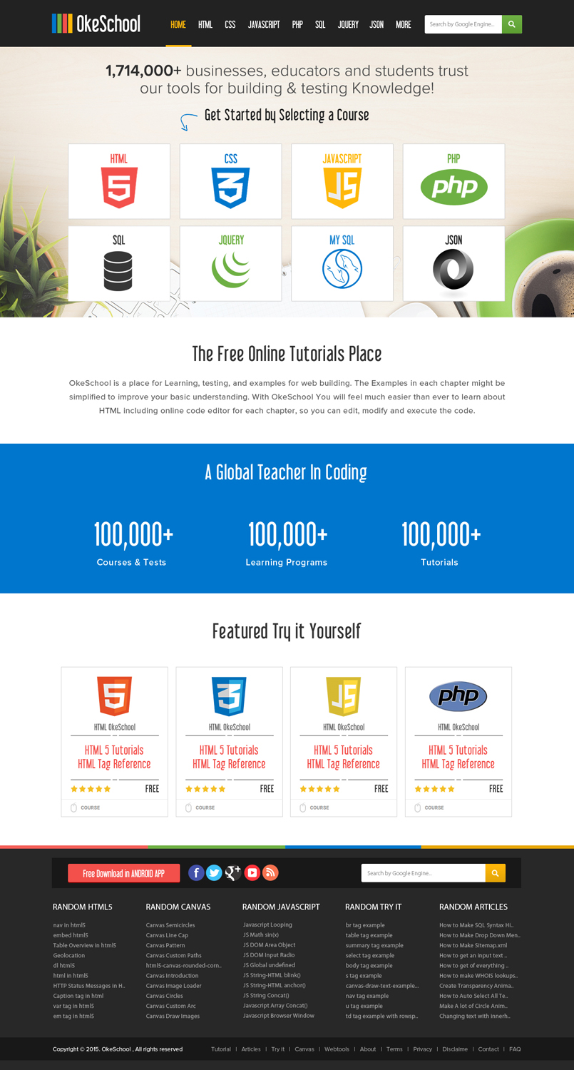 Web Design by OM for OkeSchool.com | Design #5310238