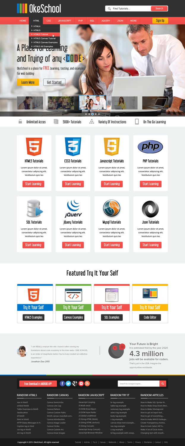 Web Design by OM for OkeSchool.com | Design #5350667