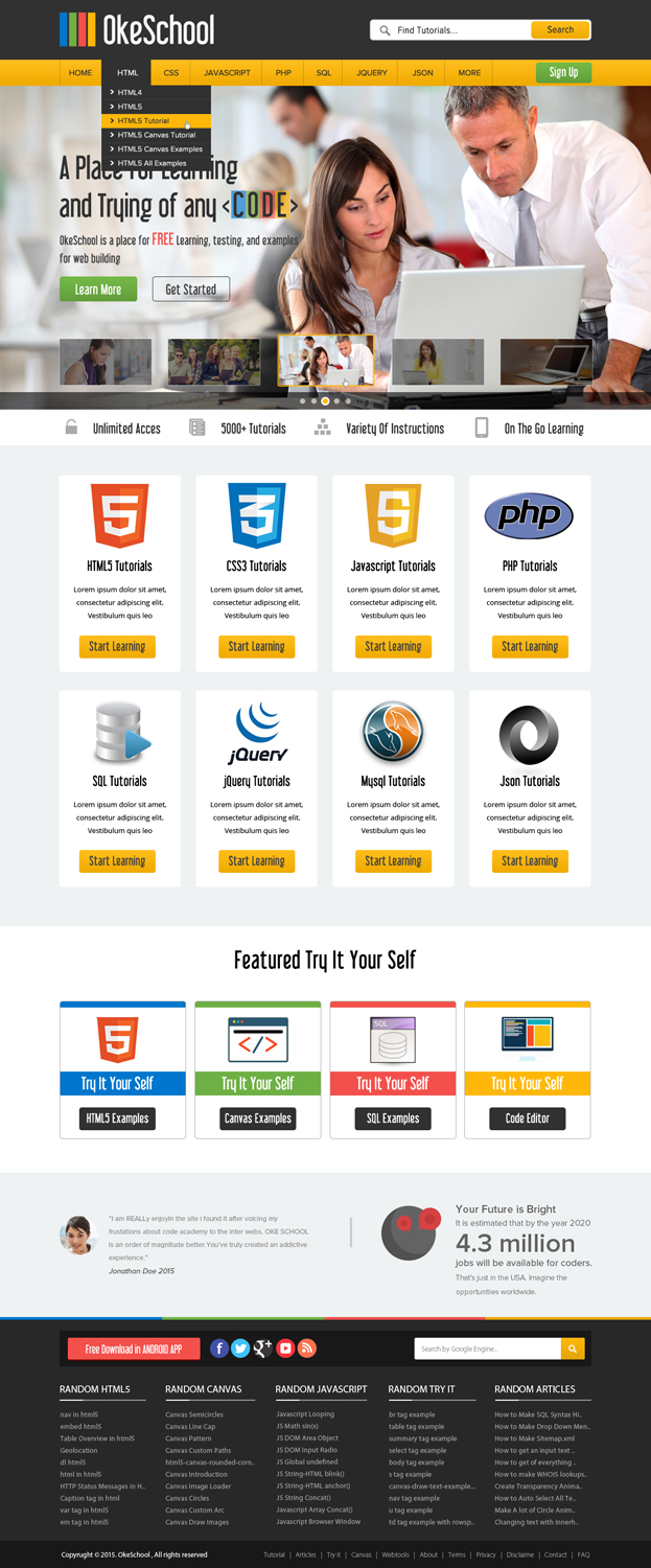 Web Design by OM for OkeSchool.com | Design #5350669