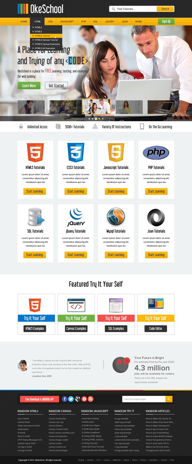 Web Design by OM for OkeSchool.com | Design #5358285