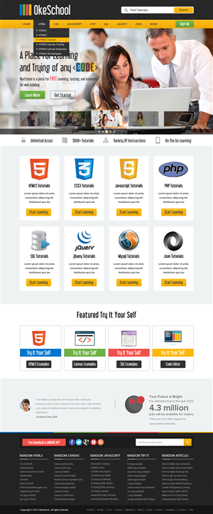 Web Design by OM for OkeSchool.com | Design: #5358285
