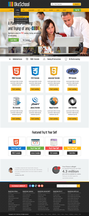 Web Design by OM for OkeSchool.com | Design: #5358292