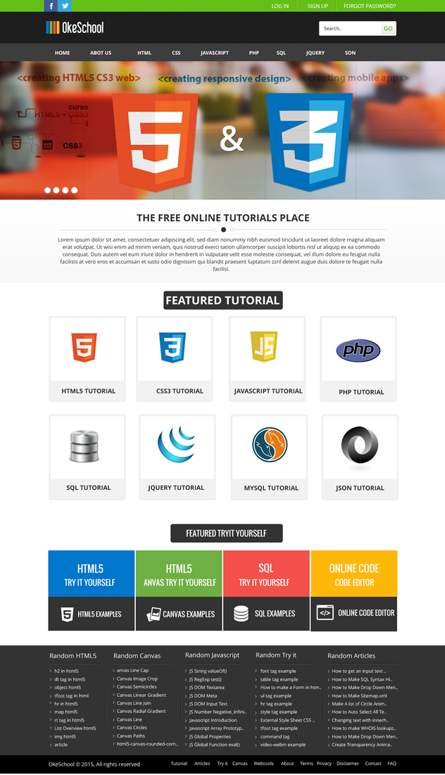 Web Design by newlogic for OkeSchool.com | Design #5305875