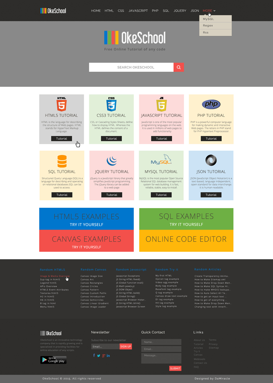 Web Design by Da Miracle for OkeSchool.com | Design #5334052