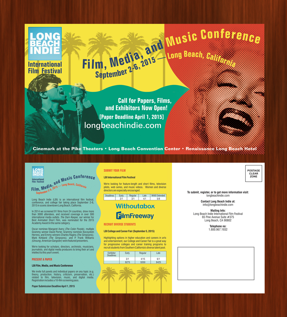 modern professional festival postcard design for perfect works by perfect works