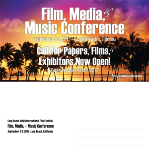 Film, Media, and Music Conference | Design de Carte Postale par Jason Vantran