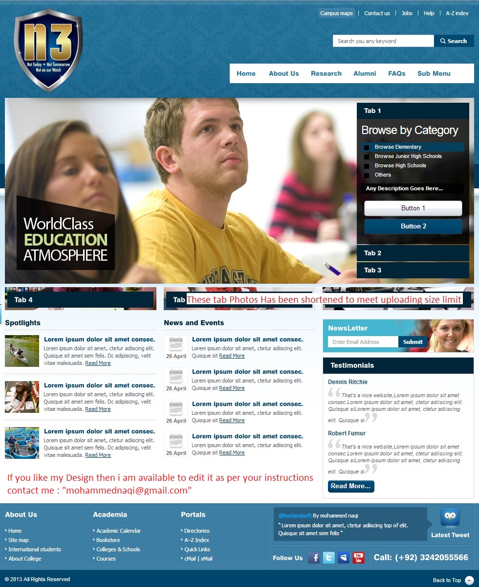 Diseño Web por Mohammed Naqi para N3 | Diseño #1528280