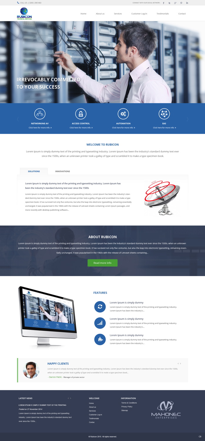 Web Design by pb for Mahonec Enterprises | Design #5315941