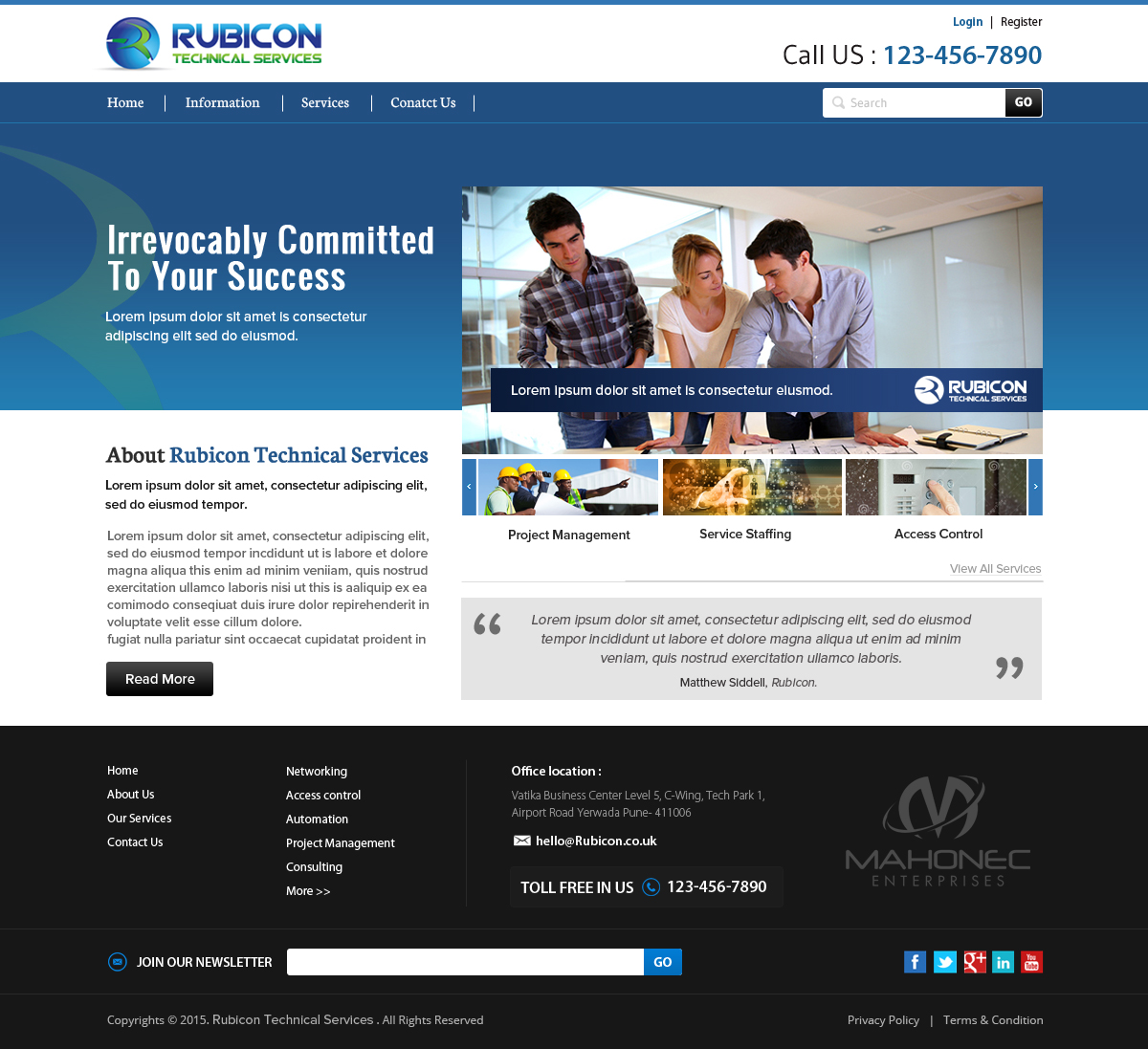 Web Design by OM for Mahonec Enterprises | Design #5353247