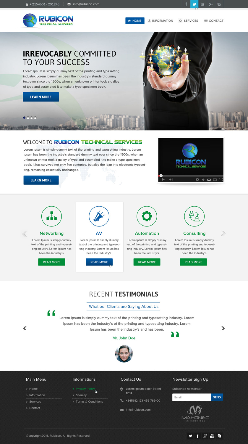 Web Design by OM for Mahonec Enterprises | Design #5353299